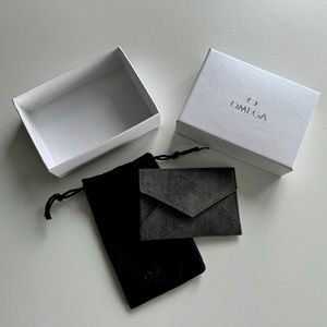 Omega Boutique Credit Card Wallet Gray Leather